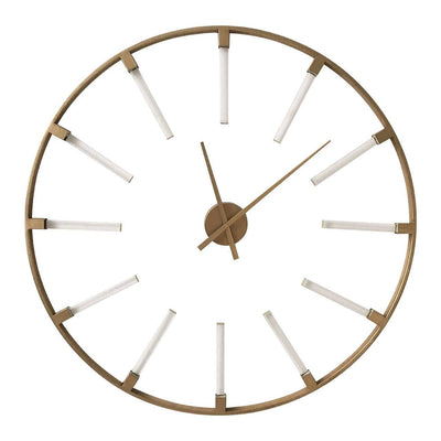Noosa & Co. Accessories Beauly Gold Metal Round Wall Clock House of Isabella UK