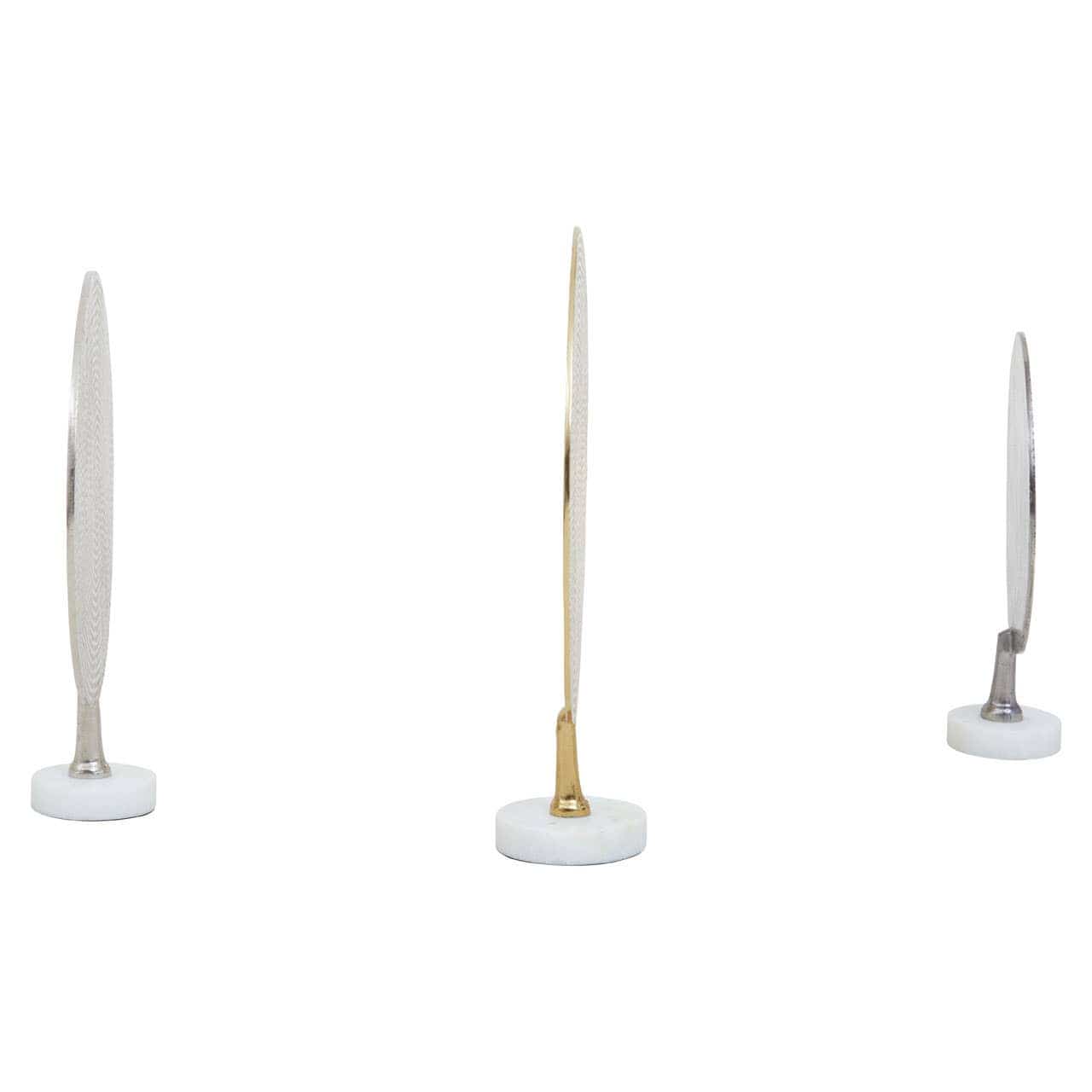 Noosa & Co. Accessories Elias Set Of Three Gold Silver And Black Hammered Metal Sculptures House of Isabella UK