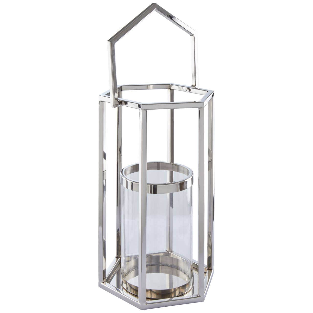 Noosa & Co. Accessories Herber Large Silver Hexagonal Lantern House of Isabella UK