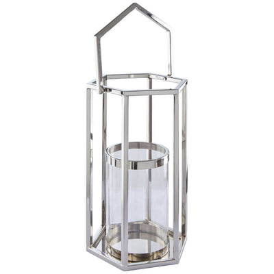 Noosa & Co. Accessories Herber Large Silver Hexagonal Lantern House of Isabella UK