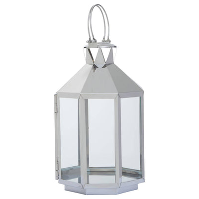 Noosa & Co. Accessories Herber Large Silver Steel Lantern House of Isabella UK