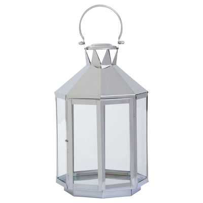 Noosa & Co. Accessories Herber Large Silver Steel Lantern House of Isabella UK