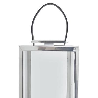 Noosa & Co. Accessories Herber Large Silver Steel With Hair On Leather Handle Lantern House of Isabella UK