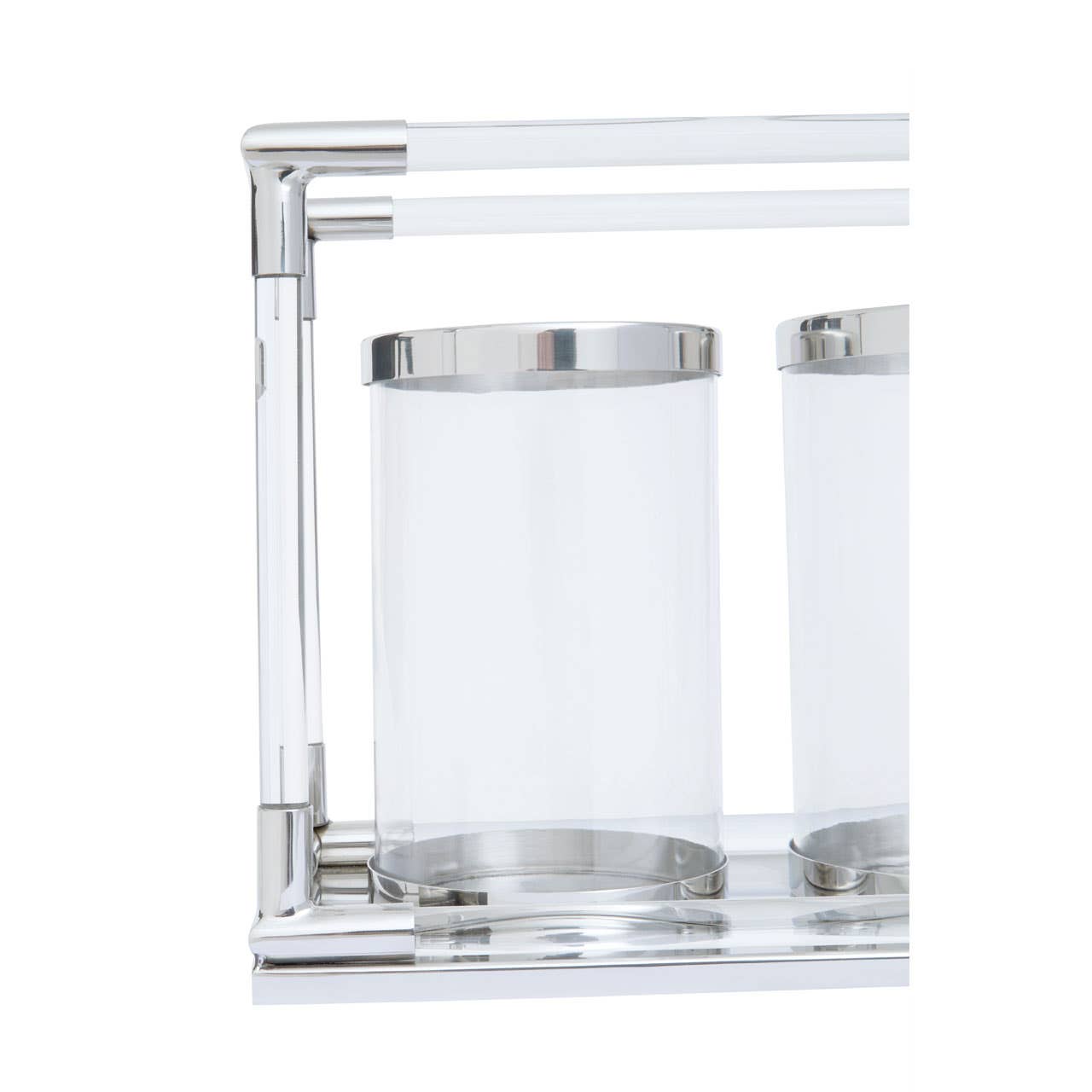 Noosa & Co. Accessories Lucita Double Silver Steel And Acrylic Lantern House of Isabella UK