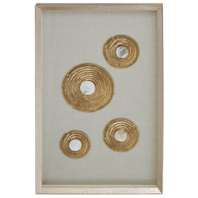 Noosa & Co. Accessories Metallic Circles Design Framed Wall Art House of Isabella UK