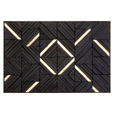 Noosa & Co. Accessories Modello Gold / Black Wood Panel Wall Art House of Isabella UK