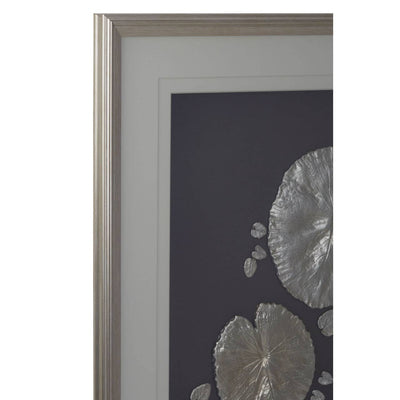 Noosa & Co. Accessories Silver Leaf Design Framed Wall Art House of Isabella UK