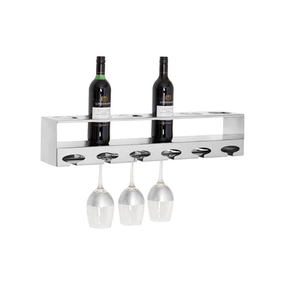Noosa & Co. Dining, Accessories Novo 6 Bottle Silver Finish Wine Rack House of Isabella UK