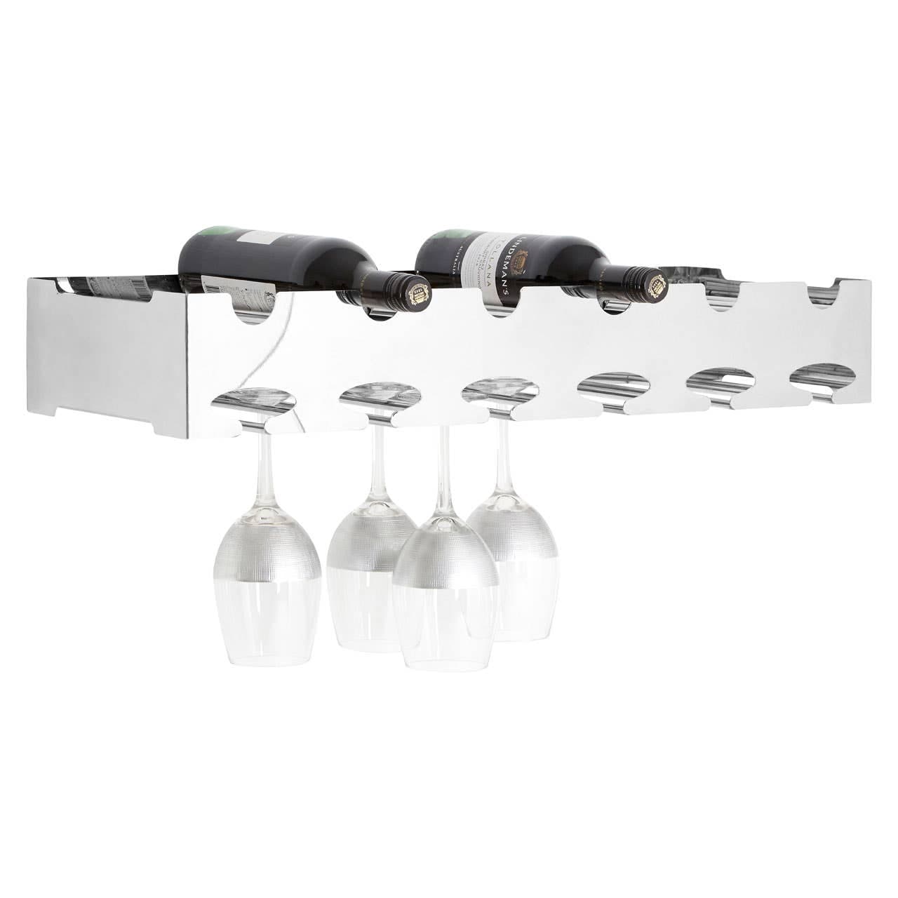 Noosa & Co. Dining, Accessories Novo 6 Bottle Silver Wide Wine Rack House of Isabella UK