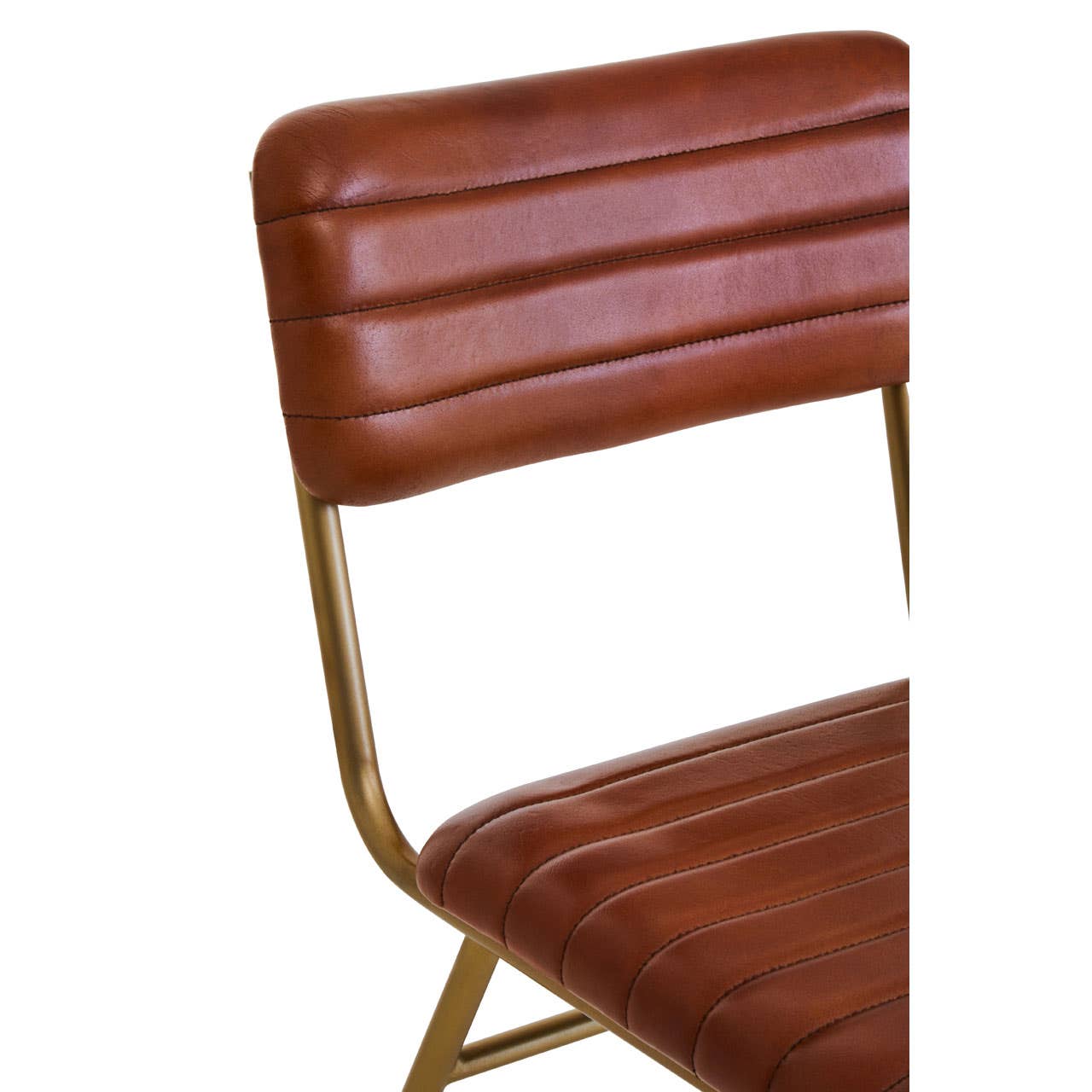 Noosa & Co. Dining Buffalo Tan Leather Angular Dining Chair House of Isabella UK