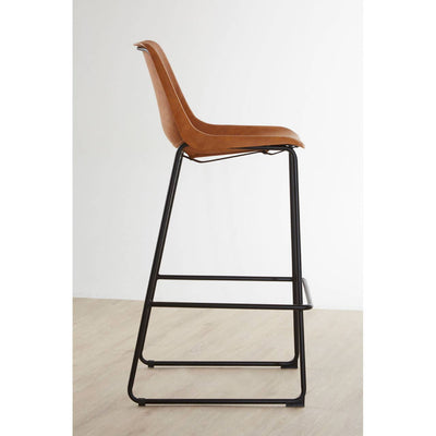 Noosa & Co. Dining Dalston Camel Bar Stool With Black Legs House of Isabella UK