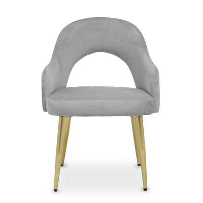 Noosa & Co. Dining Dani Grey Velvet Dining Chair House of Isabella UK