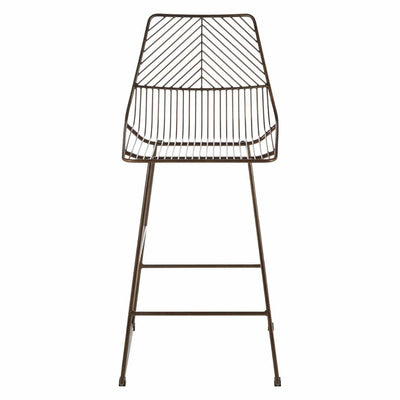 Noosa & Co. Dining District Bronze Metal Wire Tapered Bar Chair House of Isabella UK