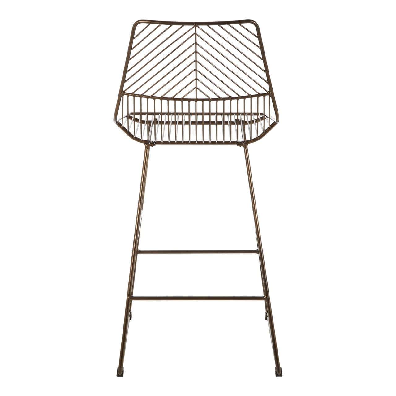 Noosa & Co. Dining District Bronze Metal Wire Tapered Bar Chair House of Isabella UK