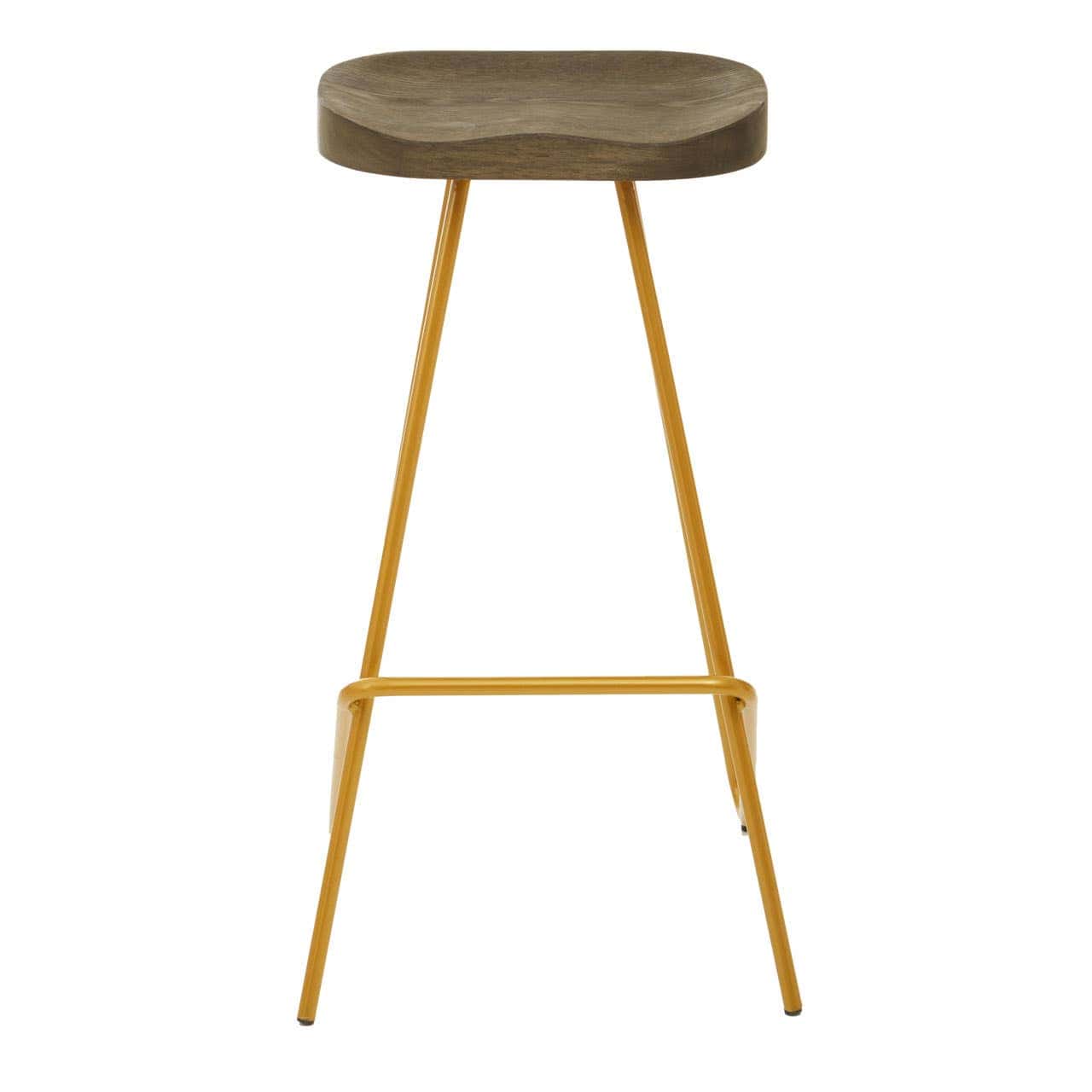 Noosa & Co. Dining District Elm Wood Bar Stool With Metal Legs House of Isabella UK