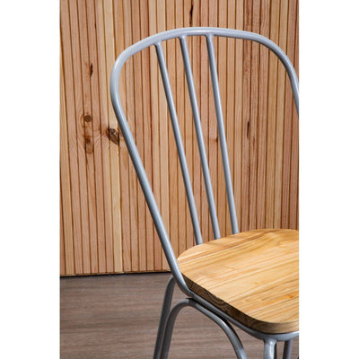 Noosa & Co. Dining District Grey Finish Metal Frame Dining Chair House of Isabella UK