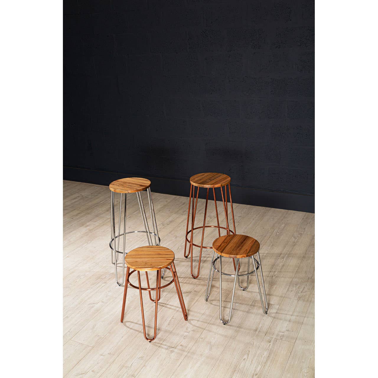 Noosa & Co. Dining District Rose Gold Hairpin Stool House of Isabella UK