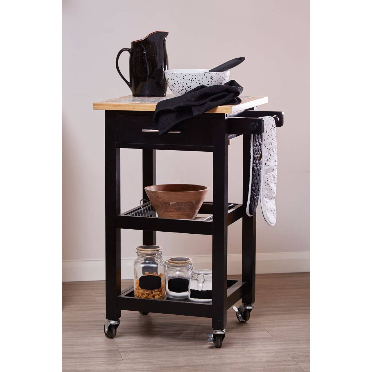 Noosa & Co. Dining Glenn Kitchen Trolley With Granite Top House of Isabella UK
