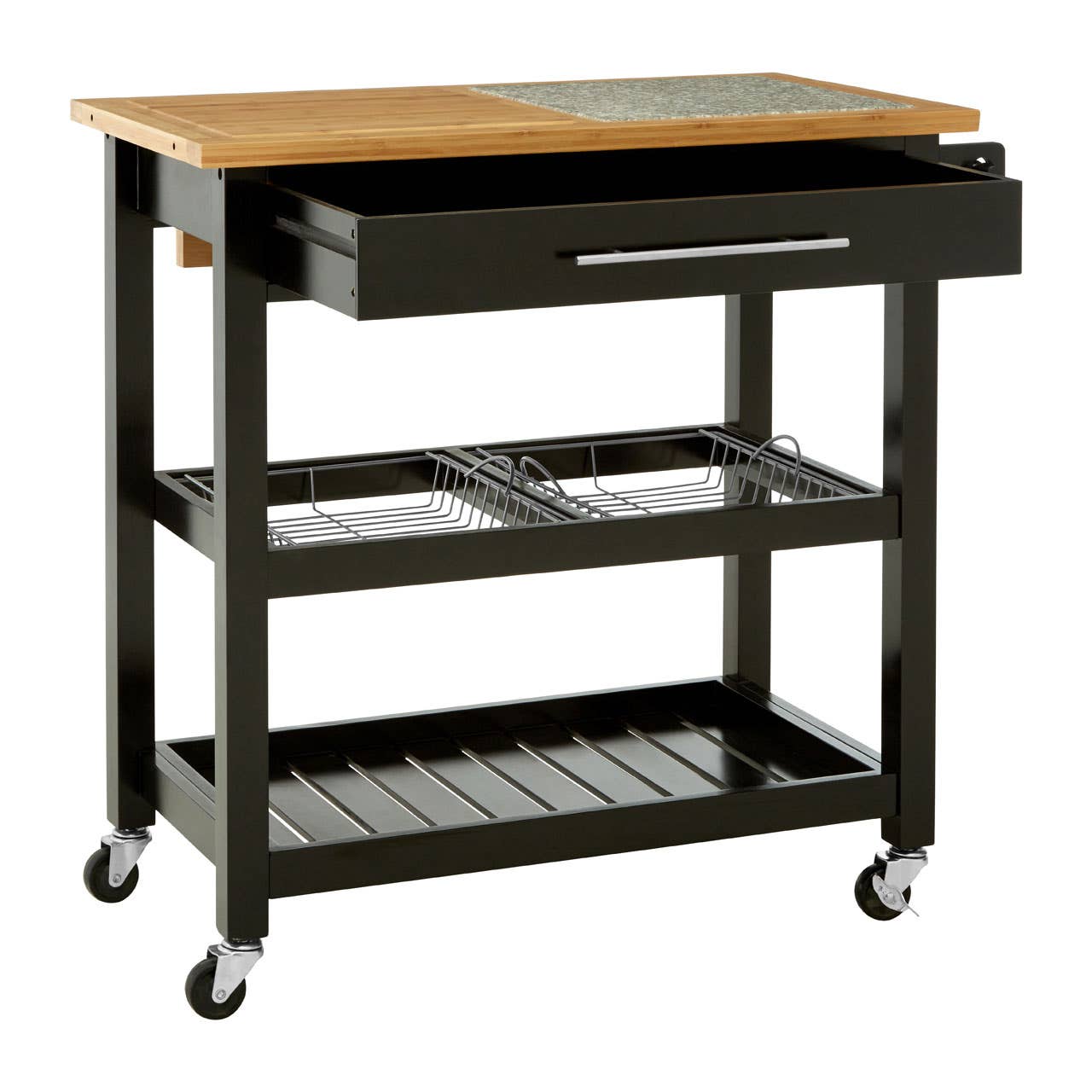 Noosa & Co. Dining Glenn Wide Kitchen Trolley With Granite Top House of Isabella UK