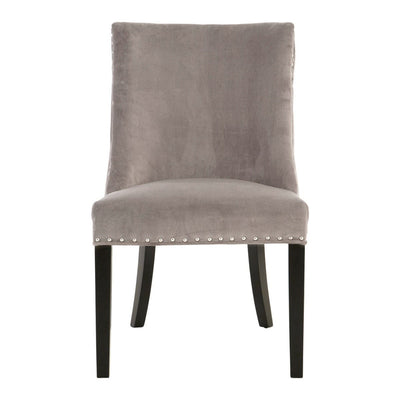 Noosa & Co. Dining Grey Velvet With Curly Back Dining Chair House of Isabella UK