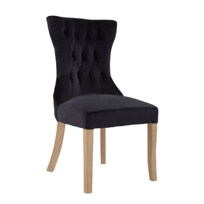Noosa & Co. Dining Kensington Townhouse Black Buttoned Dining Chair House of Isabella UK