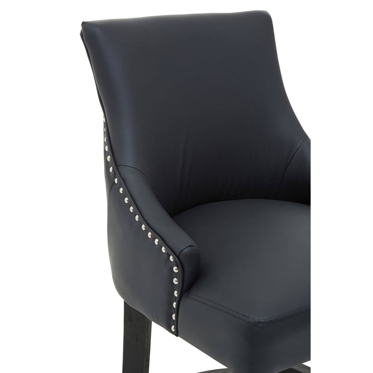 Noosa & Co. Dining Kensington Townhouse Charcoal Leather Effect Bar Chair House of Isabella UK