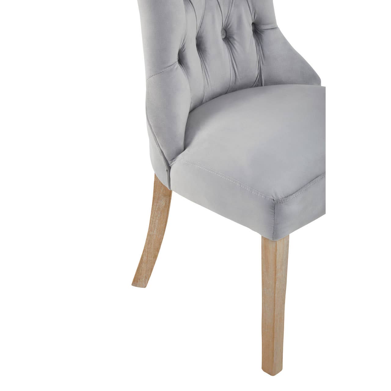 Noosa & Co. Dining Kensington Townhouse Grey Buttoned Dining Chair House of Isabella UK