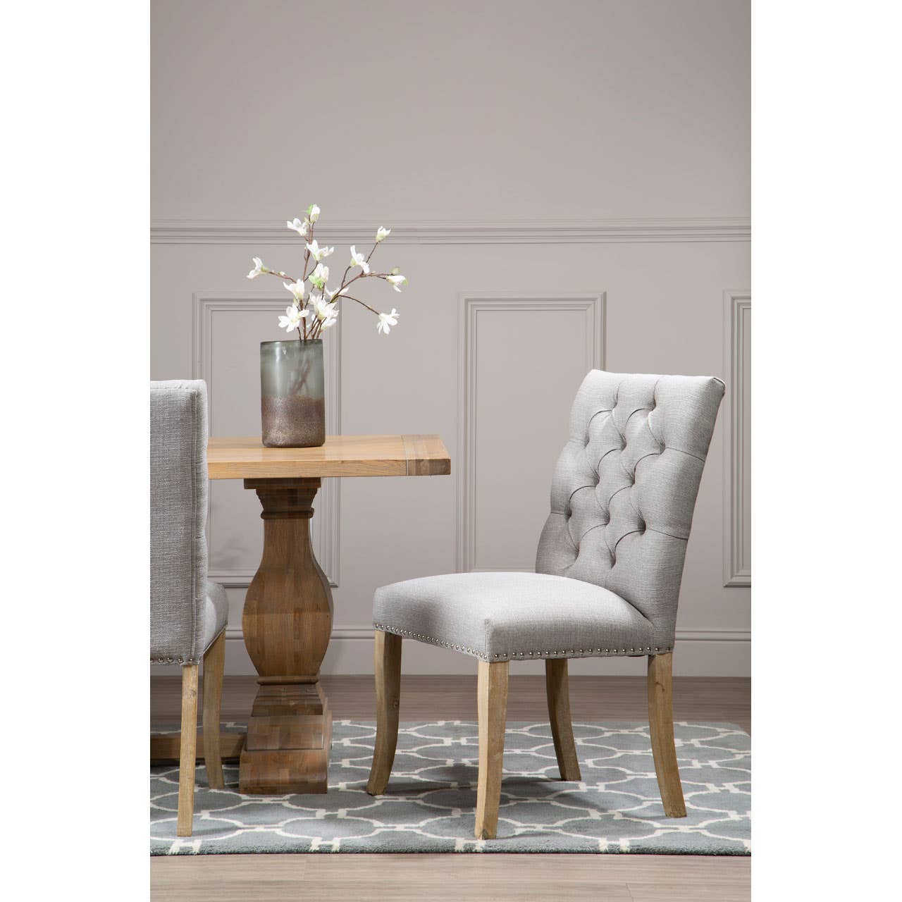 Noosa & Co. Dining Kensington Townhouse Grey Linen Dining Chair House of Isabella UK