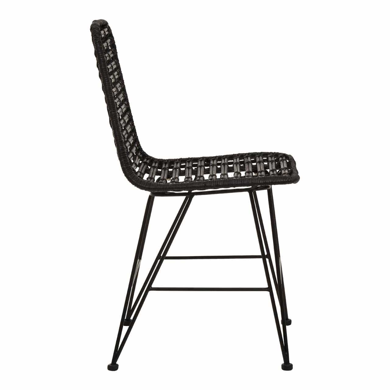 Noosa & Co. Dining Lagom Black Natural Rattan Dining Chair House of Isabella UK