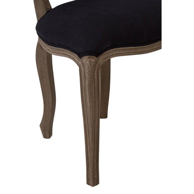 Noosa & Co. Dining Loire Black Fabric Dining Chair House of Isabella UK