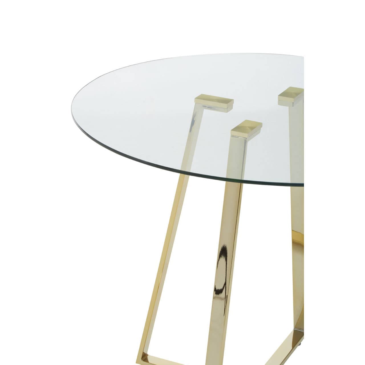 Noosa & Co. Dining Metropolitan Round Gold Finish Dining Table House of Isabella UK