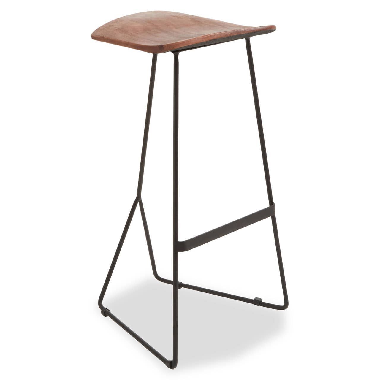 Noosa & Co. Dining Nandri Distressed Brown Leather Bar Stool House of Isabella UK