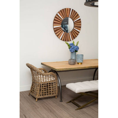 Noosa & Co. Dining New Foundry Dining Table With Elm Wood Top House of Isabella UK