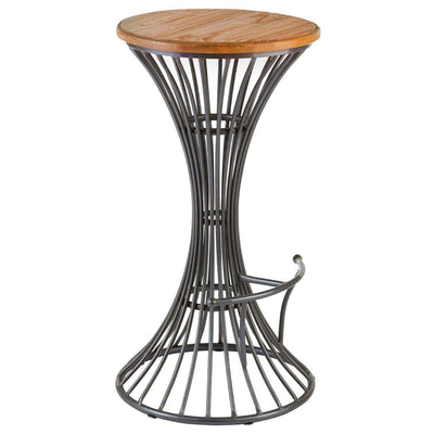 Noosa & Co. Dining New Foundry Elm Wood And Metal Bar Stool House of Isabella UK