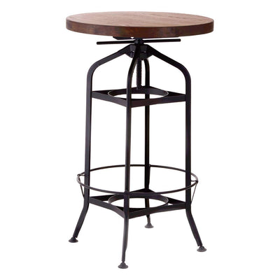 Noosa & Co. Dining New Foundry Walnut And Black Metal Bar Table House of Isabella UK