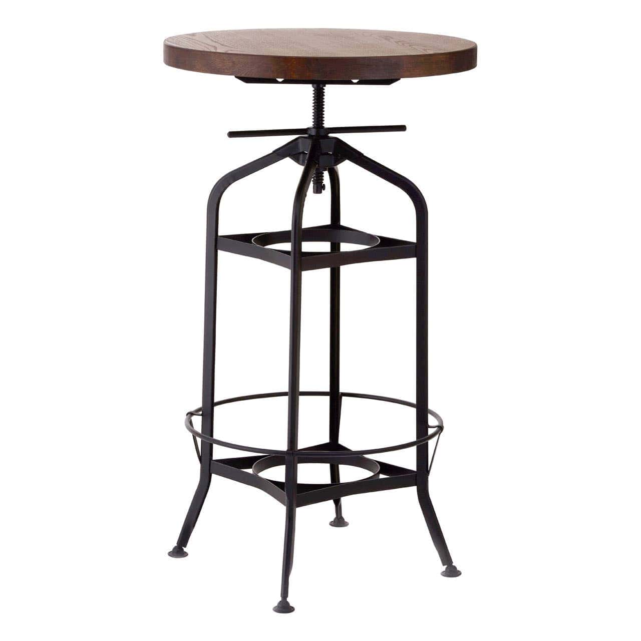 Noosa & Co. Dining New Foundry Walnut And Black Metal Bar Table House of Isabella UK