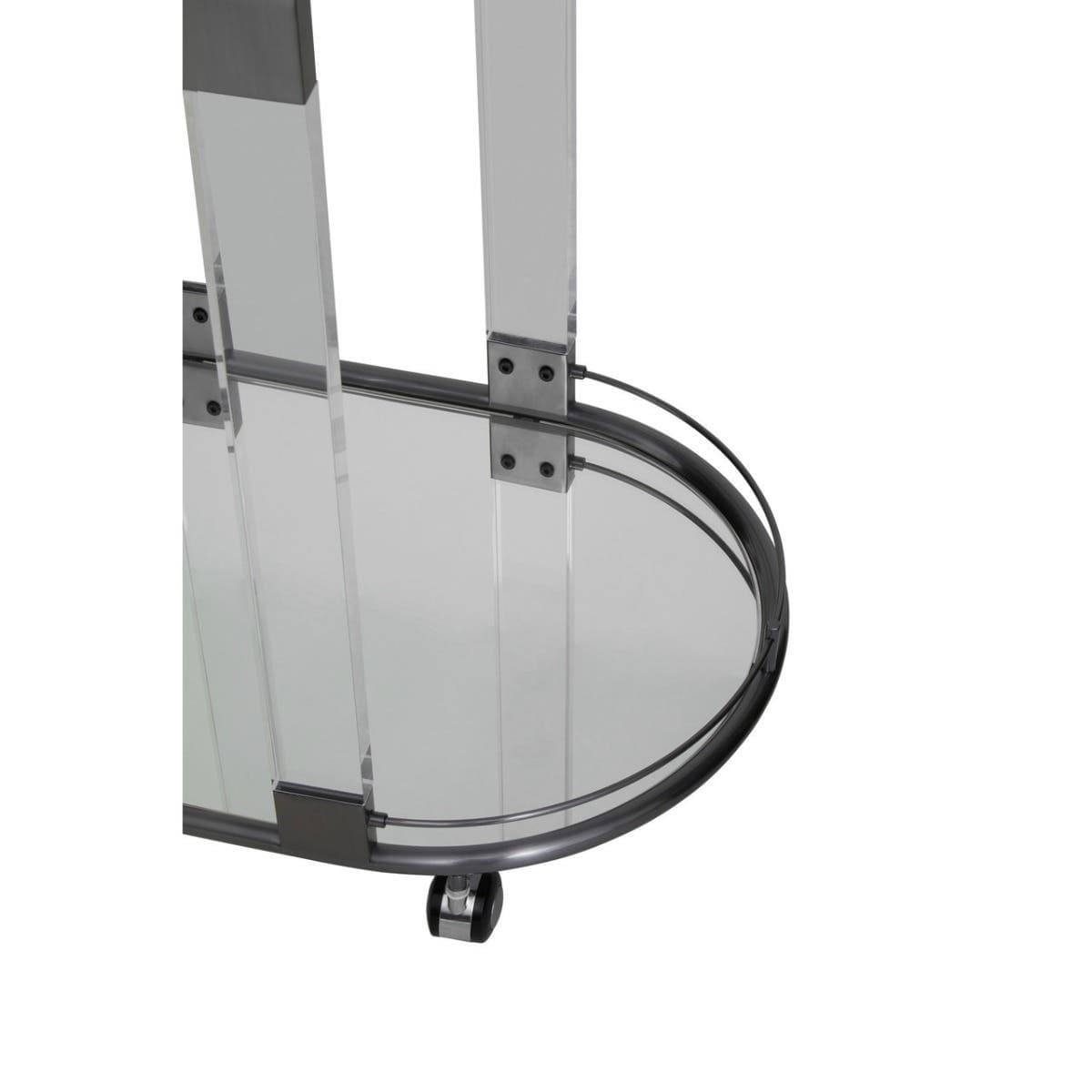 Noosa & Co. Dining Oria Mirrored Trolley With Cool Metallic Frame House of Isabella UK