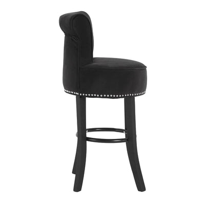 Noosa & Co. Dining Regents Park Black Velvet Bar Chair House of Isabella UK