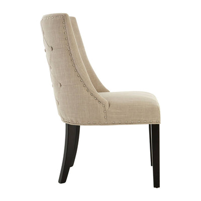 Noosa & Co. Dining Regents Park Natural Linen With Curly Back Dining Chair House of Isabella UK