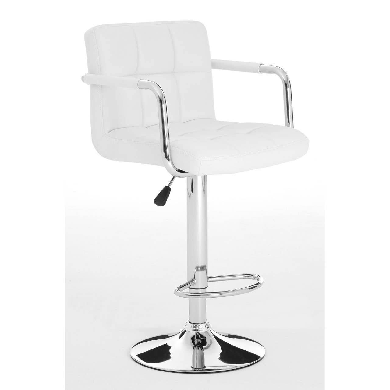 Noosa & Co. Dining Starz White Leather Effect Bar Chair House of Isabella UK