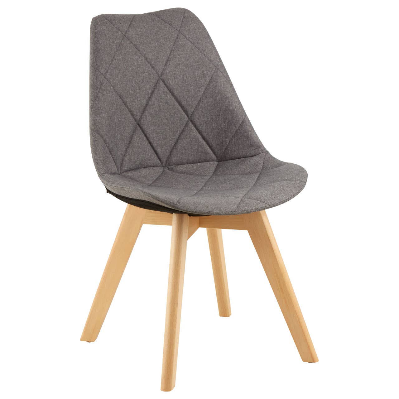 Noosa & Co. Dining Stockholm Grey Diamond Pattern Dining Chair House of Isabella UK