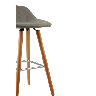Noosa & Co. Dining Stockholm Grey Faux Leather Bar Stool House of Isabella UK