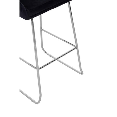 Noosa & Co. Dining Tamzin Black Velvet Bar Chair With Low Arms House of Isabella UK
