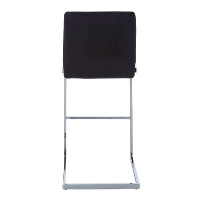 Noosa & Co. Dining Tamzin Black Velvet Bar Chair With Low Back House of Isabella UK