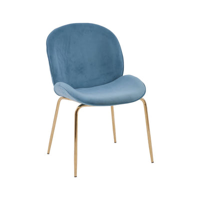 Noosa & Co. Dining Tamzin Blue Winged Gold Finish Dining Chair House of Isabella UK