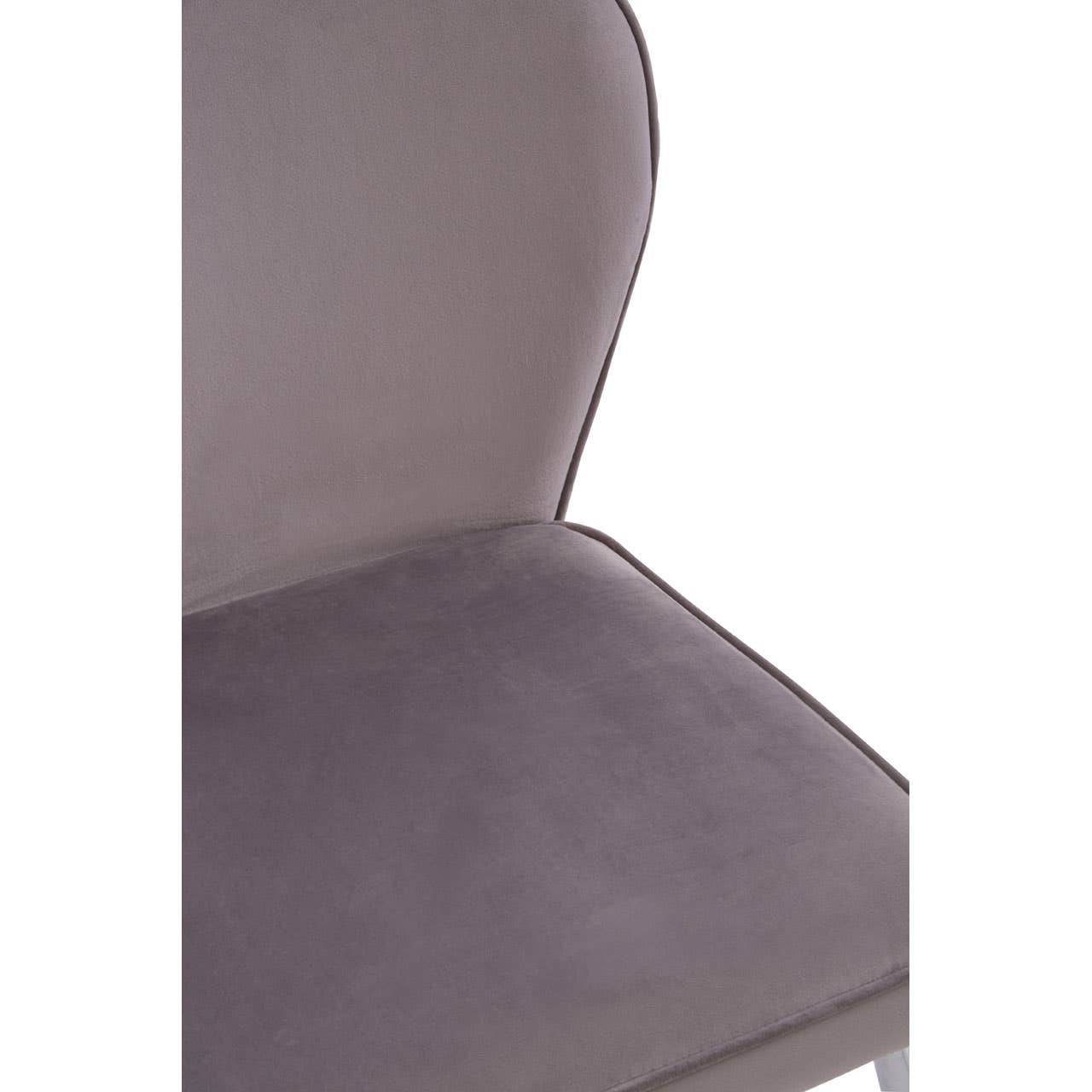 Noosa & Co. Dining Tamzin Curved Mink Chrome Finish Dining Chair House of Isabella UK