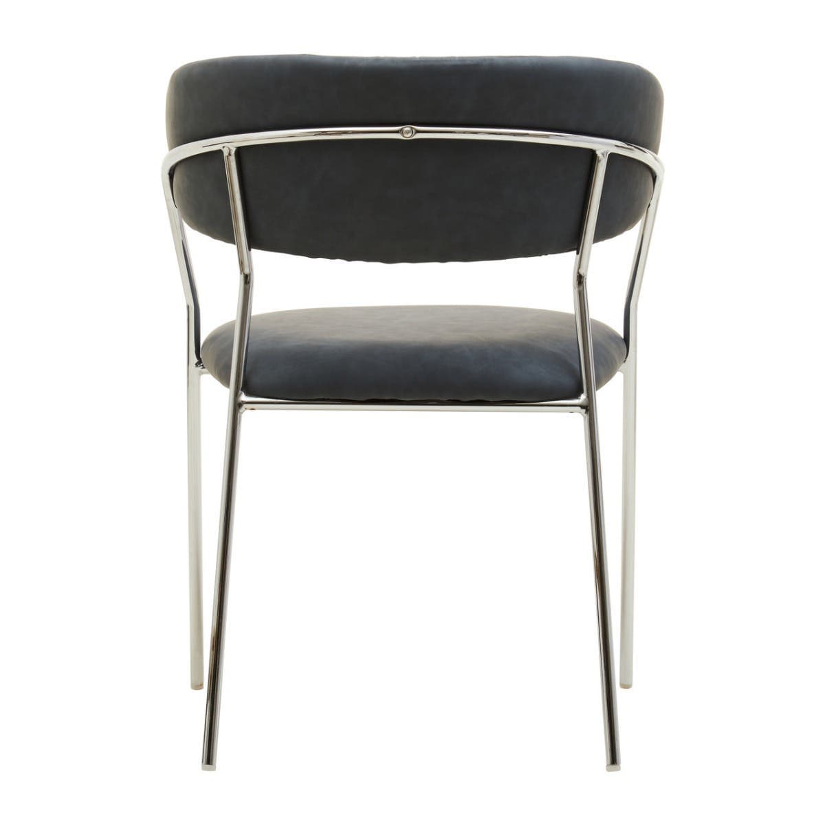 Noosa & Co. Dining Tamzin Dark Grey Leather Curved Dining Chair House of Isabella UK