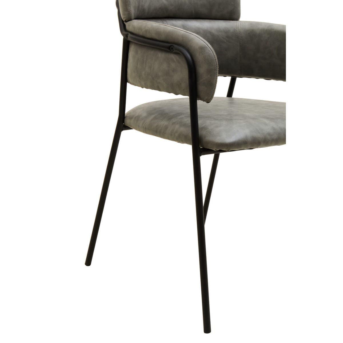 Noosa & Co. Dining Tamzin Grey Faux Leather Dining Chair House of Isabella UK