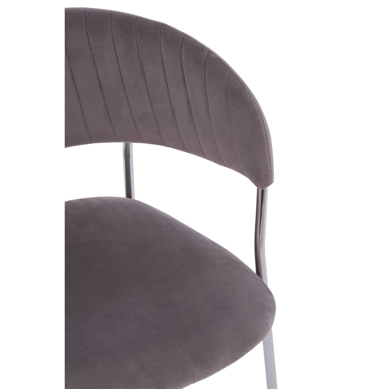 Noosa & Co. Dining Tamzin Mink Channel Chrome Finish Dining Chair House of Isabella UK