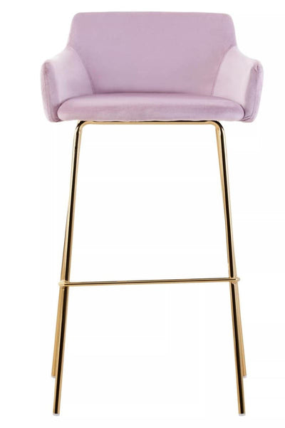 Noosa & Co. Dining Tamzin Pink Velvet Low Back Bar Chair House of Isabella UK